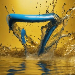 Modern splash frame with yellow background