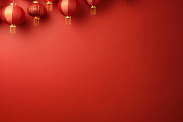 chinese new year lantern ornamen background Generative AI