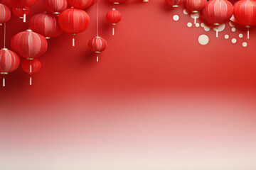 Fototapeta na wymiar chinese new year lantern ornamen background Generative AI