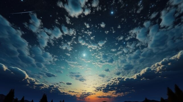 Real night sky very bright moon faint white clouds UHD wallpaper