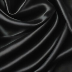 Obraz premium Black silk fabric texture background