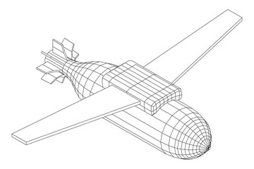 Aerial Weapon Guided Smart Bomb with Wings