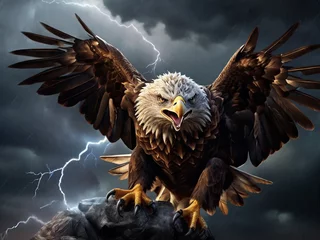 Zelfklevend Fotobehang the hyper-realistic saga of the thunder eagle © PREM