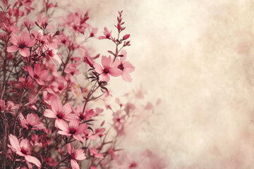 Obraz na płótnie Canvas Hintergrundbild, neblig Vintage hellrosa Blumentextur