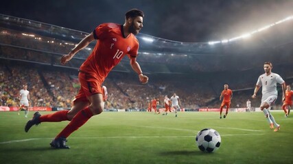 Obraz na płótnie Canvas Soccer into goal success concept