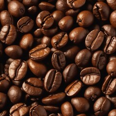 Obraz premium Background of roasted fresh brown coffee beans - perfect for a cool wallpaper