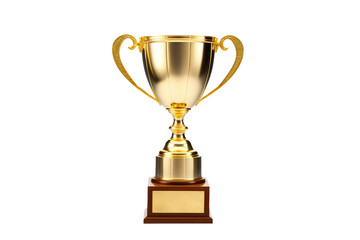 Honoring Success Trophy Isolated On Transparent Background