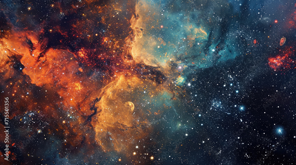 Poster starry abstract background of cosmic events and celestial phenomena