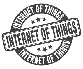 internet of things stamp. internet of things label. round grunge sign