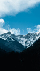 snow covered mountains