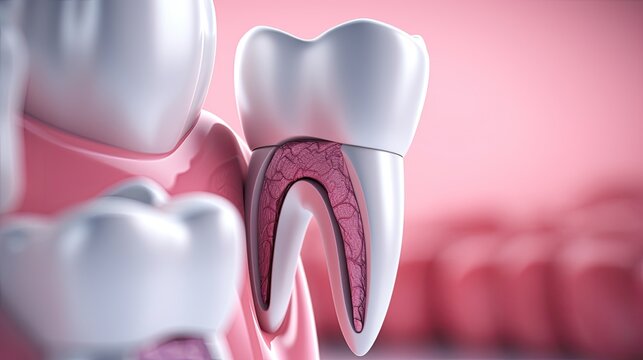a realistic 3D dentist logo, showcasing highly detailed dental elements with precision and sophistication.