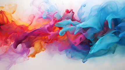a dazzling explosion of color from colorful smoke, creates an abstract background that is alluring and full of dynamics.