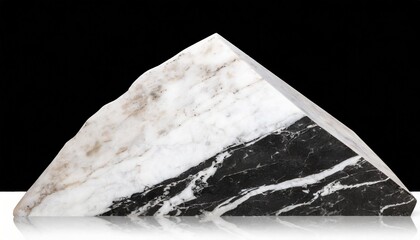 black and white marble stone isolated on white background png file