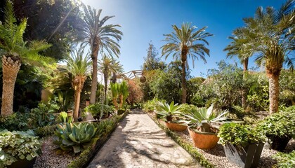Fototapeta premium garden of exotic plants pallanca