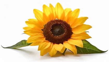 wonderful sunflower helianthus annuus asteraceae isolated on white background