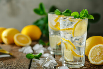 Summer Thirst Quencher with Lemon and Ice