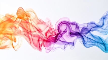 Abstract waves of colored smoke - obrazy, fototapety, plakaty