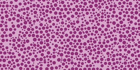 Texture Pattern Tile of Purple Pink Dots for Background or Interior Design for happy girl children or Birthday Party decoration with Cartoon Bubbles, dynamic animated Style with Love and Contrast