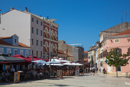Outdoor Restaurant, Old Town, Porec, Croatia