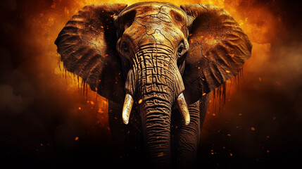 colorful painting of elephant illustration