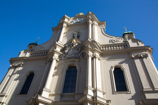 Neo Baroque Facade, Heilig Geist Church, originally founded in the 14th century, Old Town, Munich, Bavaria