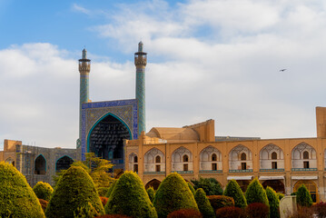 Entrance gate of Shah Mosque, situated on the south side of Naqsh-e Jahan Square square, an important historical site.