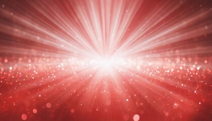 red glitter sparkle defocused radial rays lights bokeh beautiful abstract background