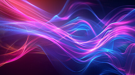 Digital abstract background with flowing lines and bright gradients.