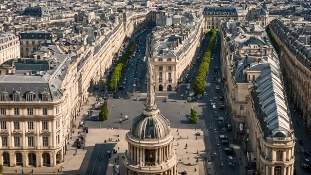 Place Vend&ocirc;me, Paris France, Cinematic 4K Aerial Drone Footage