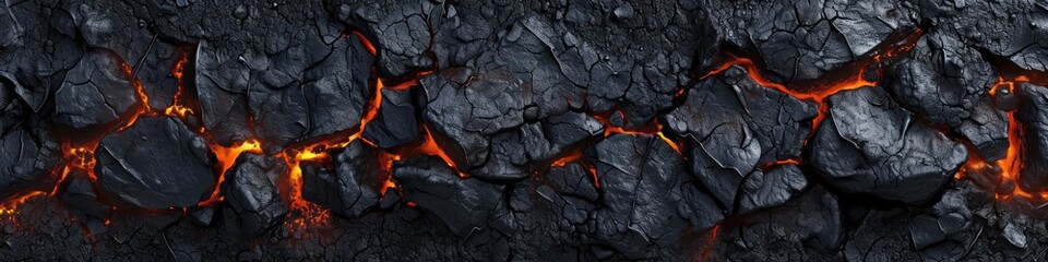 Background with abstract texture of black lava stone - obrazy, fototapety, plakaty