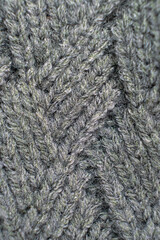 Pattern and texture of synthetic acrylic fabric close-up macro.