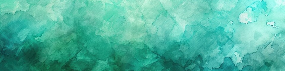 Background with watercolor texture of turquoise shade