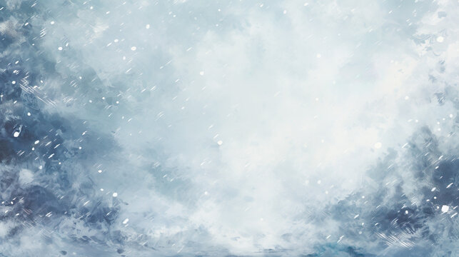 大雪のイメージイラスト風景