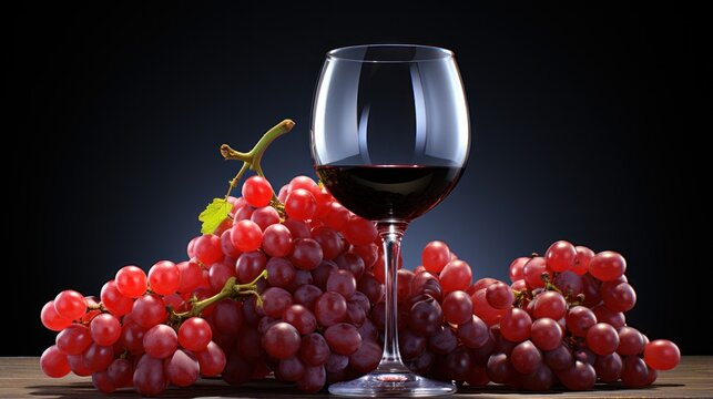 Red grapes simple red wine glass UHD wallpaper