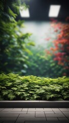 Fresh Foliage and Wall, generative, AI