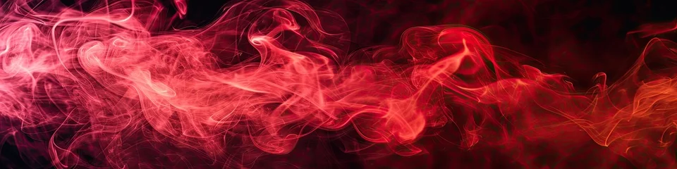 Foto op Aluminium Black background with red smoke © SwiftCraft