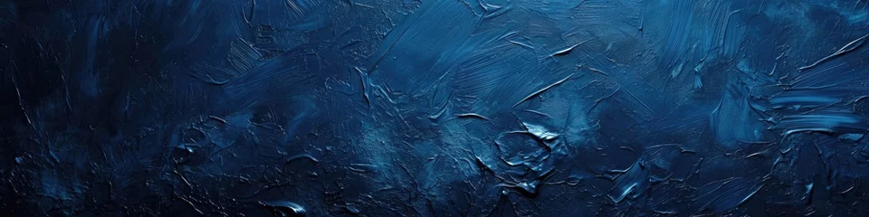 Gordijnen Abstract background with dark blue grunge texture © SwiftCraft