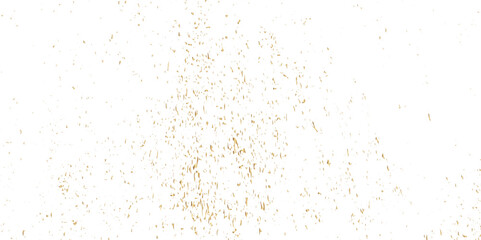 Fototapeta na wymiar Abstract doted and confetti golden glitter and zigzag ribbon particles splatter on transparent background. Luxury golden glitter confetti that floats down falling bokeh celebration background.