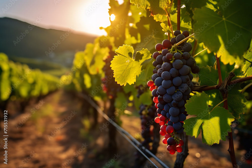 Sticker vineyard tour in a famous wine region