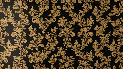seamless pattern with golden flowers