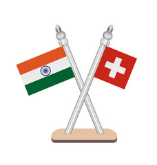  india switzerland flag