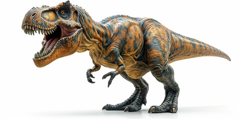 Fototapeta premium Gigantic dinosaur - an ancient, fearsome predator with sharp claws, representing prehistoric power and strength.