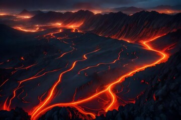 fire in the night  Generated Ai