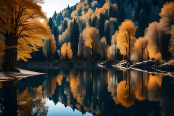 reflection in the water  Generated Ai