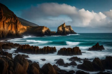 sunset over the ocean Generated Ai