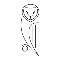 An owl design isolated on transparent background, Barn owl Design, Bird Icon., Wild Animals.