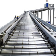 Conveyor belt inside a warehouse