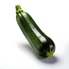 zucchini isolated on white background with shadow. courgette isolated. baby marrow. fresh zucchini vegetable