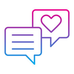 Fototapeta premium Love Chat Icon 