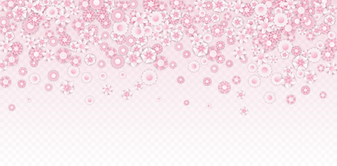 Background of falling flowers.